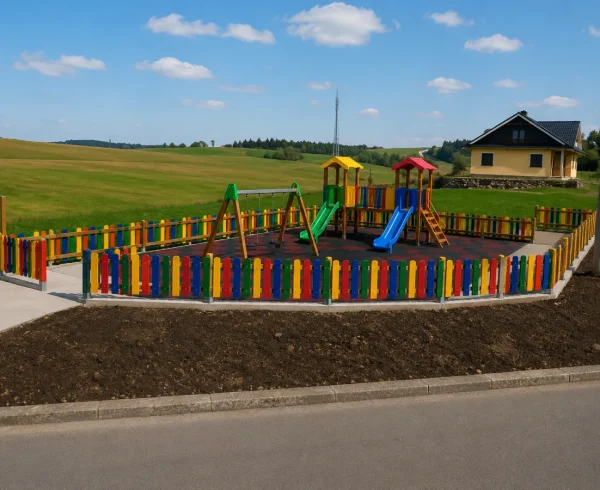 Parque infantil de Coaña, obra civil de Esvedra en Asturias